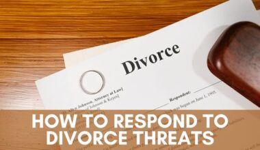 How to respond to divorce threats